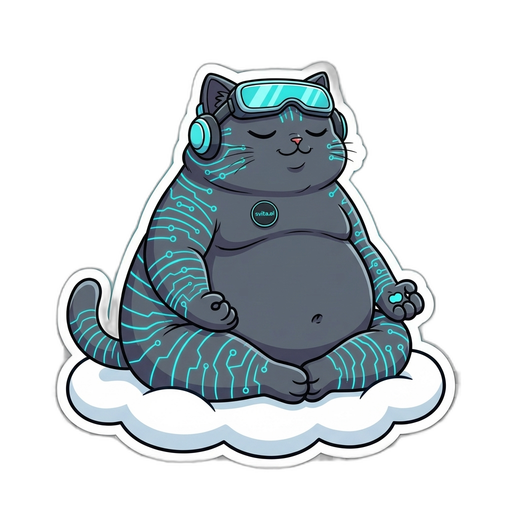 Svitiks — SVITA AI mascot meditating